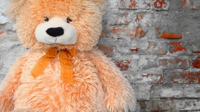 خرس-عروسک-نارنجی-هنری و نقاشی